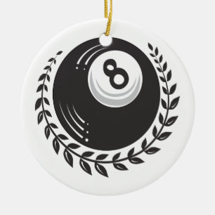 Magic 8 Ball Tattoo Ceramic Ornament