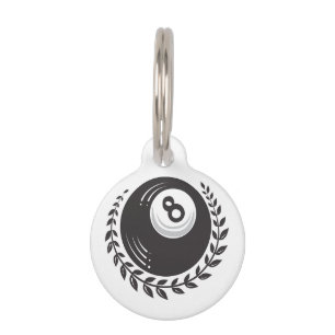 Magic 8 Ball Tattoo Pet Tag