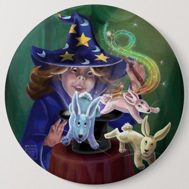Magic Act 6 Inch Round Button (Front)