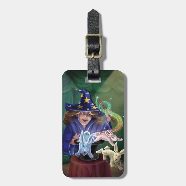 Magic Act Rabbits from the Hat Luggage Tag (Front Vertical)