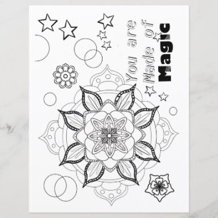 Magic adult colouring page