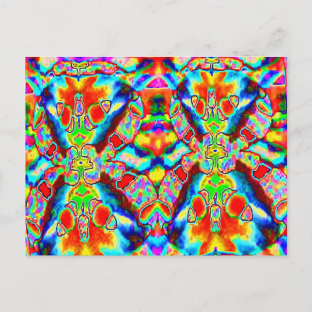Magic alien patterns postcard (Front)