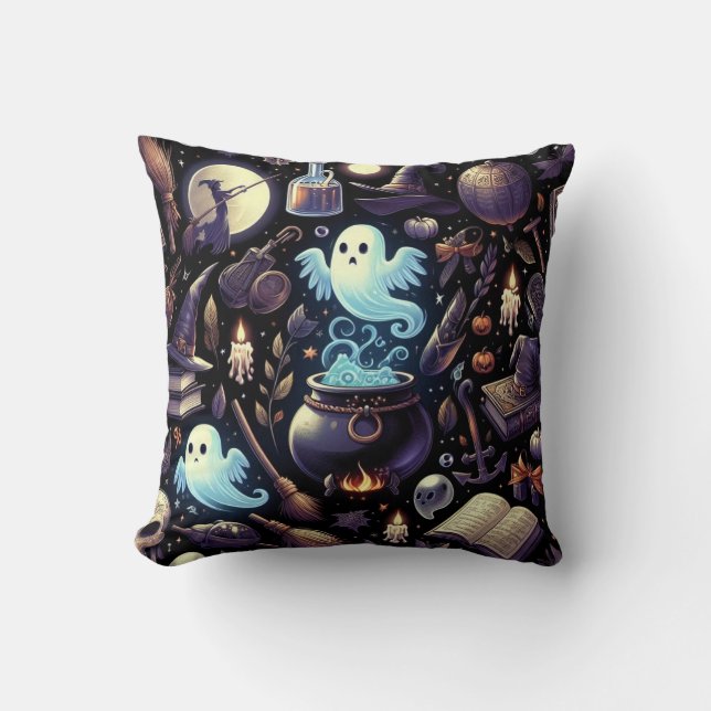 Magic and Spells Throw Pillow (Front)