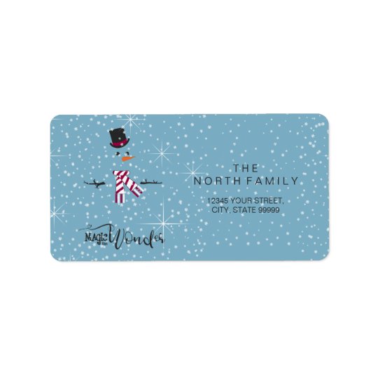 Magic and Wonder Christmas Snowman Blue ID440