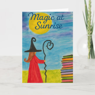 Magic at Sunrise – Watercolor Witch Greeting Card