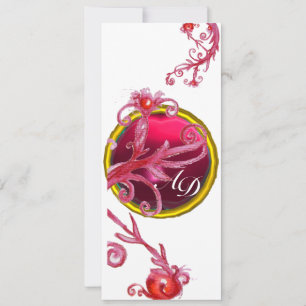 MAGIC BERRIES 4,MONOGRAM blue aquamarine Invitation