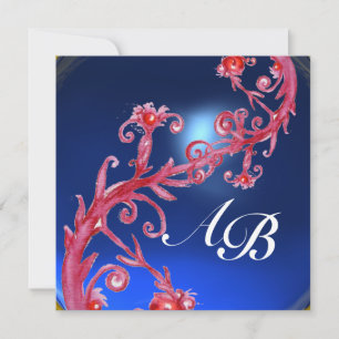 MAGIC BERRIES 4,MONOGRAM red sapphire Invitation