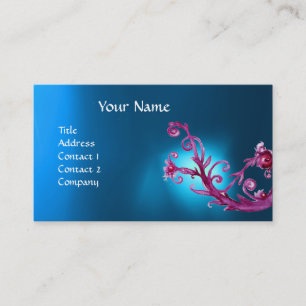 MAGIC BERRIES MONOGRAM GEM blue Business Card