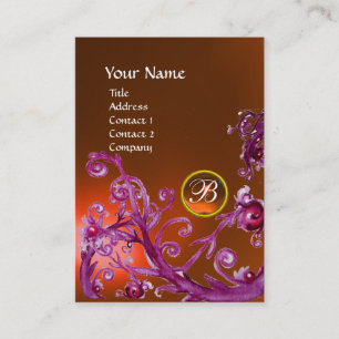 MAGIC BERRIES MONOGRAM GEM topaz orange Business Card