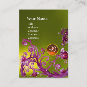 MAGIC BERRIES MONOGRAM GEM topaz yellow orange Business Card