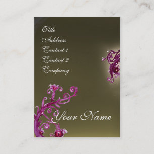 MAGIC BERRIES MONOGRAM purple red grey Business Card