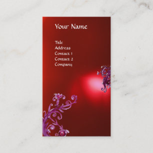 MAGIC BERRIES MONOGRAM red Business Card