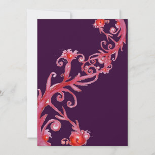 MAGIC BERRIES, red purple Invitation