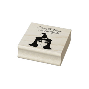 magic big eye witch girl fantasy fairytale art rubber stamp