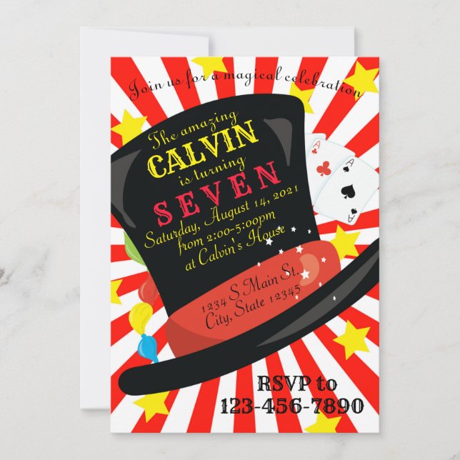 Magic Birthday Invitation (Front)