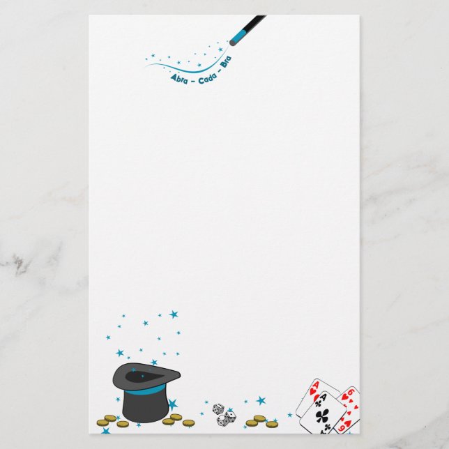 Magic Book Insert Abra-Cada-Bra Stationery (Front)