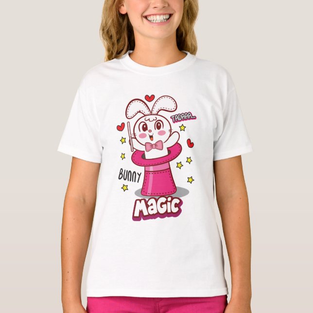 Magic Bunny Funny Cute T-Shirt (Front)