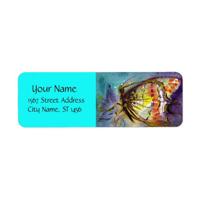 MAGIC BUTTERFLY  Purple Aqua Blue Turquoise (Front)