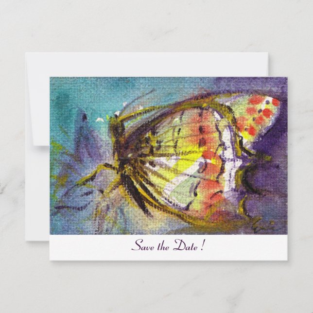 MAGIC BUTTERFLY  ,white Invitation (Front)