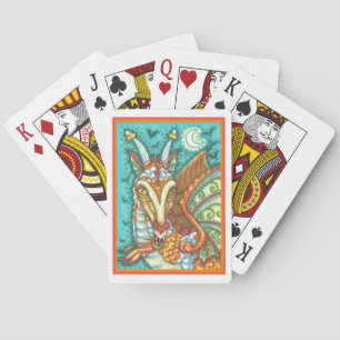 MAGIC CANDY CORN DRAGON, HALLOWEEN FANTASY BEAST PLAYING CARDS