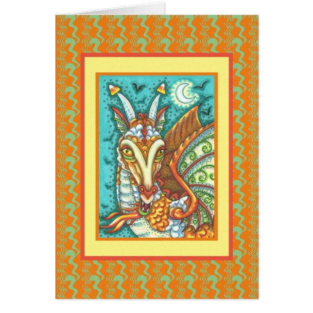 MAGIC CANDY CORN DRAGON, HALLOWEEN FANTASY CARD (Front)