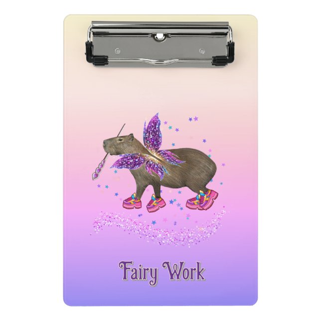 Magic capyfairy mini clipboard (Front)