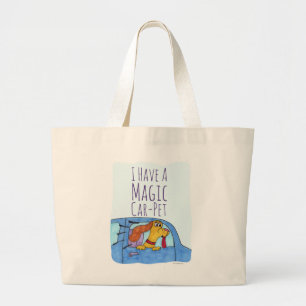 Magic Car Pet Funny Cartoon Motto Fun Large Tote Bag