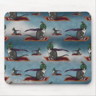 Magic Carpet Cat, patterned mousepad