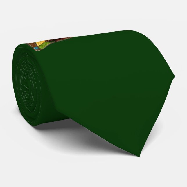 Magic Carpet Ride Tie (Dark Green) (Rolled)