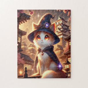 Magic Cat & Japanese Castle   Fantasy Puzzle