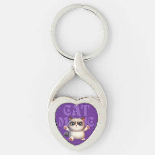 Magic Cat Metal Keychain