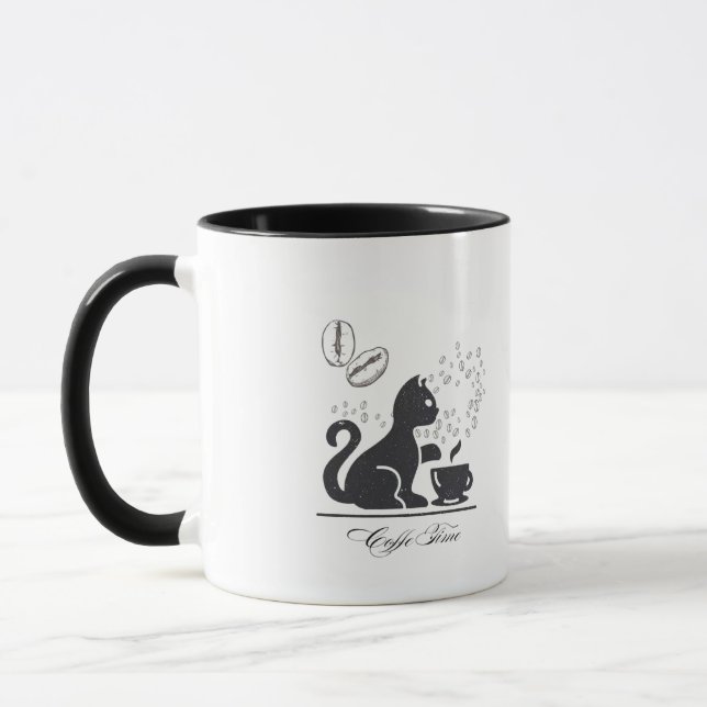 Magic Cat Mug – Mystical Black Cat  (Left)