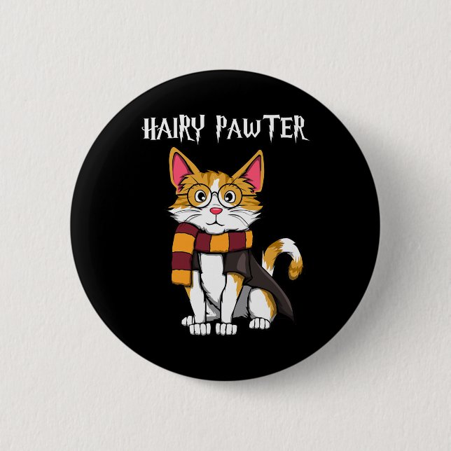 Magic Cat With Gles Wich Cat  2 Inch Round Button (Front)