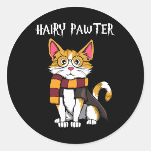 Magic Cat With Gles Wich Cat  Classic Round Sticker
