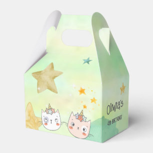 Magic caticorn birthday Favor Box