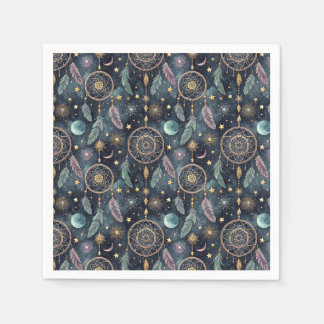 Magic Celestial Dreamcatcher Starry Night Pattern Napkin