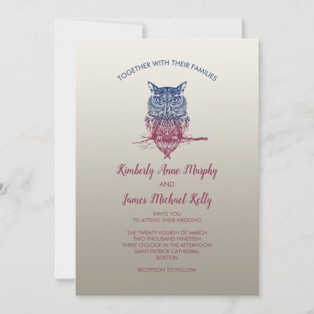 Magic Celtic owl                                   Invitation (Front)