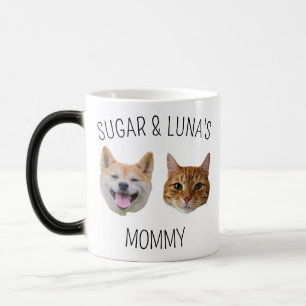 Magic Chat de chien personnalisé visage Mug, Mug cadeau