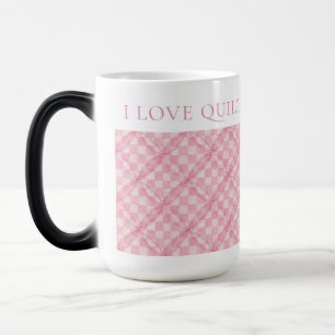 Magic CHÈQUE ROSE QUILT Tall Morphing Mug