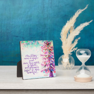 Magic Christmas Inspirational Purple Plaque