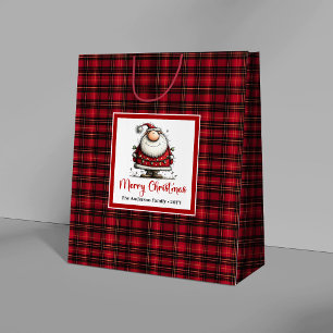 Magic Christmas Playful Santa Watercolor Gift Bag