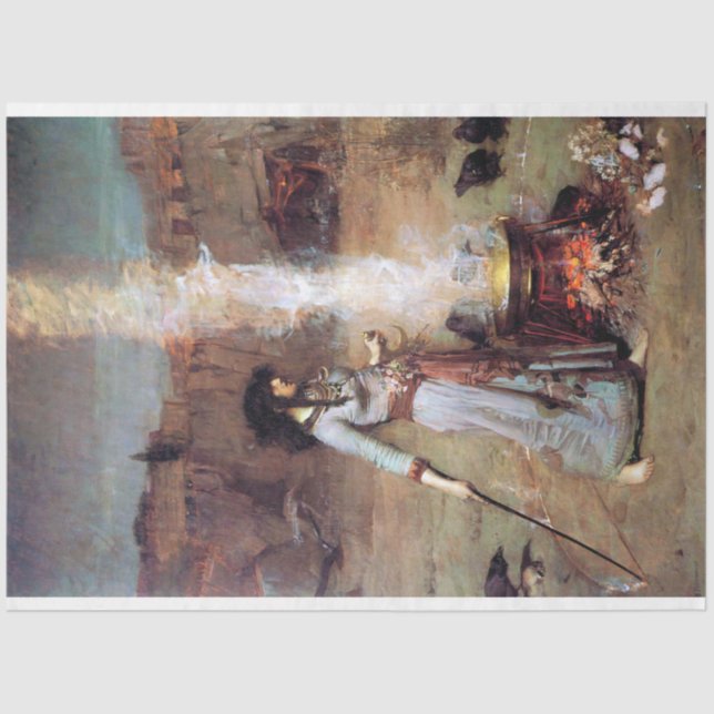 Magic Circle, John William Waterhouse Tissue Paper (Front)
