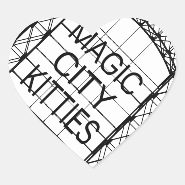 Magic City Kitties Heart Sticker (Front)