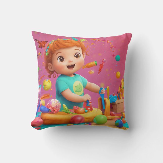 "Magic Cloud: Dreamy Comfort Cushion" Throw Pillow (Front)