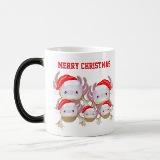 Magic Color Changing Axolotl Christmas Mug