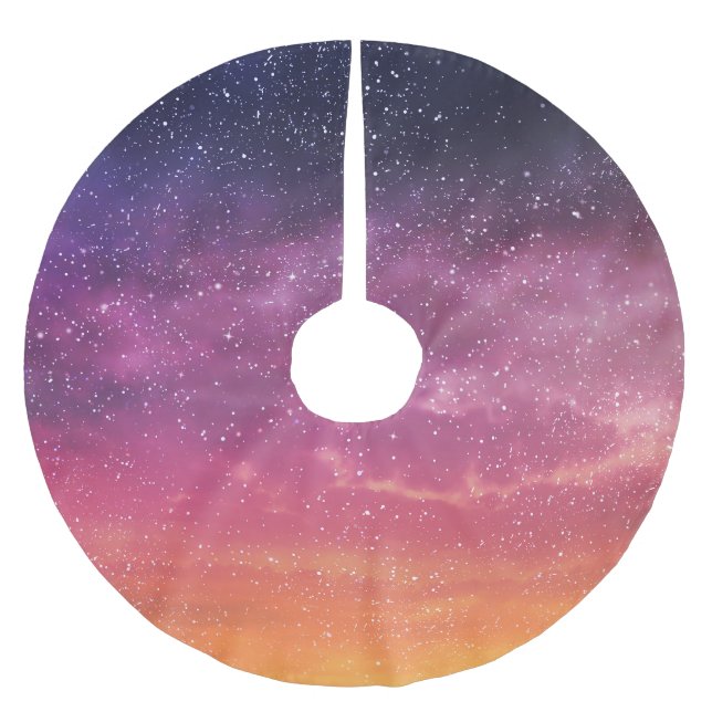 Magic Colour: Enchanting Sky Background. Brushed Polyester Tree Skirt (Front)