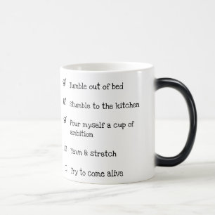 Magic Coupe de Mug de café d'ambition (liste de contrôle