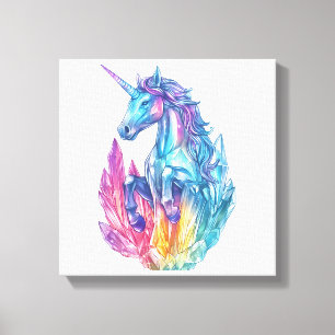Magic Crystal Cave Unicorn (1) Canvas Print