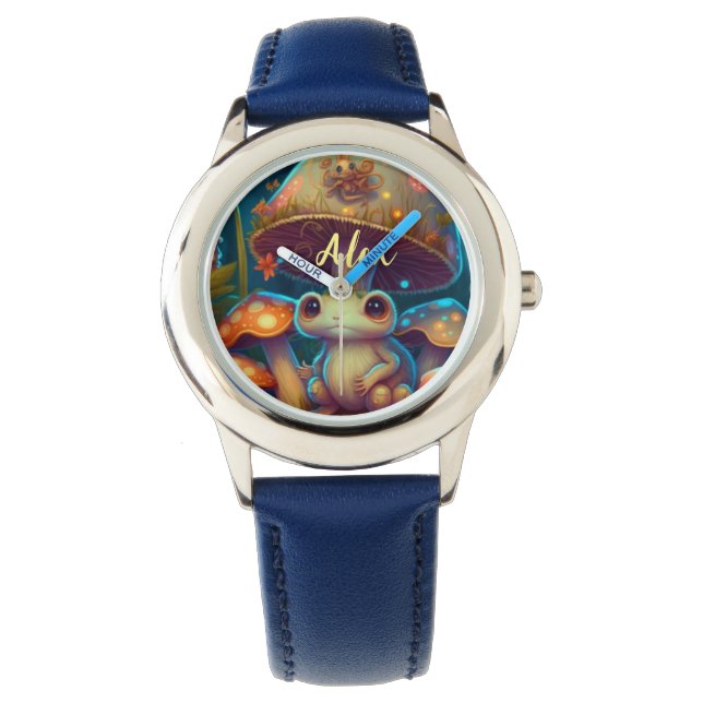 Magic cute frog mushroom  watch (Front)