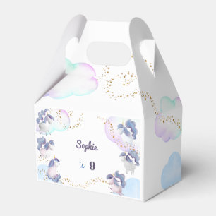 Magic cute unicorns kids birthday favor box